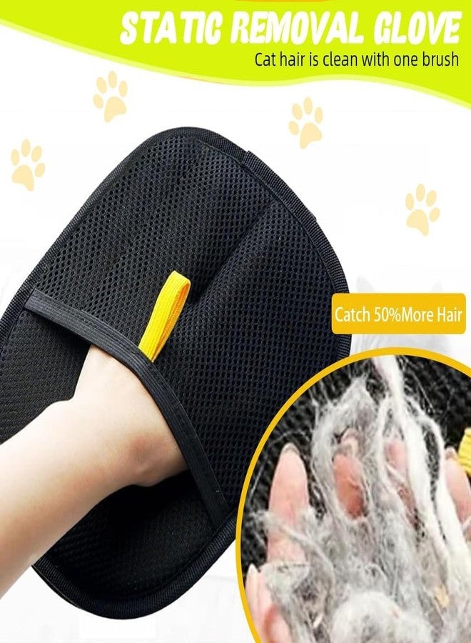 PRAYAN ENTERPRISE Pet Hair Removal Gloves, Static-Enhanced Pet Hair Removal Mitt, Reusable Grooming Mitt Cleaning Glove for Furniture, Carpets, Car Seats & Gentle Massage for Dogs Cats (23.5x18cm) - Image 5